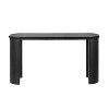 Vynxaria Beaded Trim Console Table with Reversible Curved Legs, Real Wood Veneer Elegant Entryway/Hallway Accent Table - 2 of 4