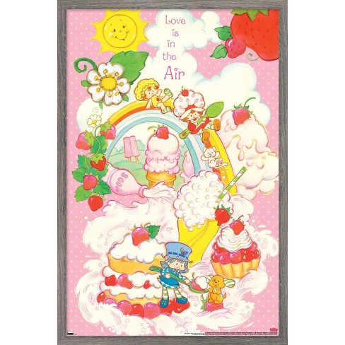 Two store Strawberry shortcake framed wall hanging pictures