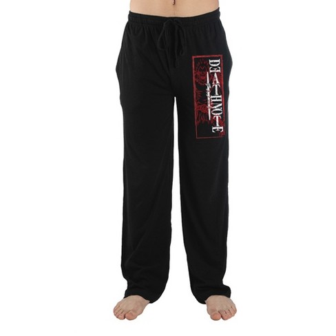 Death Note Anime Cartoon Mens Black Sleep Wear Sleep Pajama Pants-xl :  Target