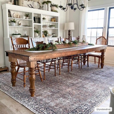 Hauteloom Tan Jill Vintage Washable Area Rug
