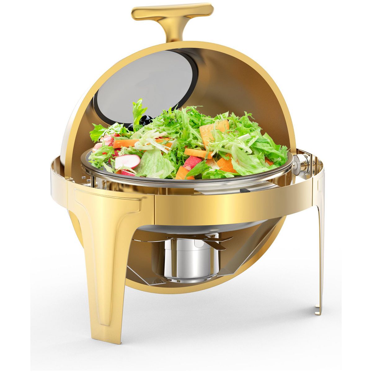 Durable Stainless Steel Chafing Dish Buffet Set -Food Warmer with Glass Window - Portable Catering Chafer for Banquets, Weddings, Parties