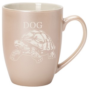100 North Souls Like 10 Ounce White and Precious Pearl Metallic Finish, Comfortably Fits Your Hands, New Bone China Coffee Tea Cup Mug, Dog - 1 of 1