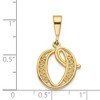 Black Bow Jewelry 14k Yellow Gold, Maci Collection, LG Filigree Script Initial O Pendant - 4 of 4