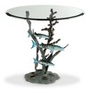 SPI Home Barracuda End Table – 22" Coastal Accent Table with Sculpted Marine Base and Glass Top, Ocean-Inspired Furniture Piece - 2 of 3