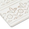 Juvale Set of 6 Wooden White Coasters with Holder for Drinks, Coffee Table, Floral Farmhouse Decor, 3.8 In - 4 of 4
