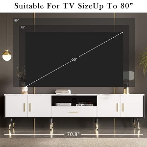 ORRD 71" Modern TV Stand, Entertainment Center for up to 80" TVs, Storage Cabinets & Shelves - 1 of 4