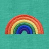 Dalix Rainbow Embroidered Lightweight Relaxed Jersey Tee Summer Cute Positive Womens - 2 of 4