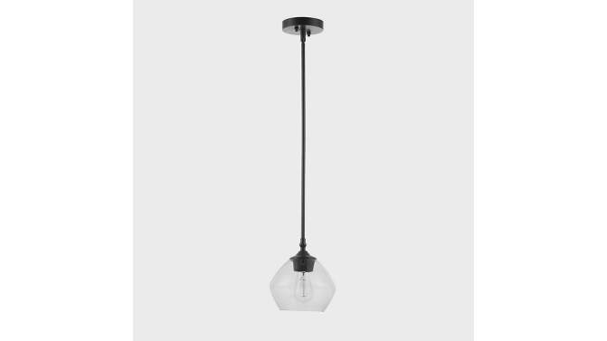 Harrow 1-Light Matte Black Pendant Lighting with Smoked Glass Shade - Globe Electric, 2 of 10, play video