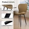 Dining Chairs Set of 2/4, Modern Upholstered Pu Leather Kitchen Side Chairs Comfy Backrest - 4 of 4