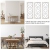 Hasting Home Metal & Wood Wall Panel - Decorative Clover Scrollwork Trimmed in a Beveled Wood Frame for Home, Office & Bedroom Decor - 4 of 4
