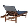 Montlake FadeSafe Water-Resistant 80" Patio Chaise Lounge Slip Cover Heather Indigo - Classic Accessories - 3 of 4