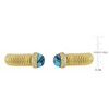 EVERLY JEWELRY | Yellow Plated Sterling Silver 0.20 CT TGW Cubic Zirconia and Compressed Turquoise rounded omega Bangle - 2 of 4