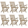 vidaXL Patio Dining Set Outdoor Furniture Set for Garden Gray Solid Wood Teak - 4 of 4