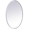 Elegant Lighting Metal frame oval mirror 34 inch in silver - 3 of 4