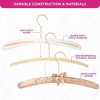 Florida Brands Padded clothing fabric hangers for women clothing - Set of 12 premium coat hangers for closet, bride hanger for wedding dress - 2 of 4