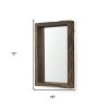 HomeRoots 18" Brown Solid Wood Framed Accent Mirror - 3 of 4