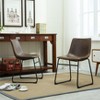 TiramisuBest 25.75in Swivel Counter Stool, Set of 2, Polyester Charcoal Dining Chairs - 4 of 4