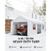 13x20 Ft Carport, Car Port with 180g PE Tarp, Roll-Up Doors, and 4 Windows, for Sedans, Bass Boats, Motos, ATVs, and SUVs - 3 of 4