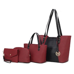 MKF Collection Lippa Tote Crocodile Embossed Vegan Leather Women’s Bag Purse Set by Mia K - 1 of 4
