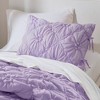AENKYO Full/Queen Comforter Set, 3-Piece Puffy Embroidery Bedding with Textured Floral Quilting & Elastic Ruching Design - 3 of 4