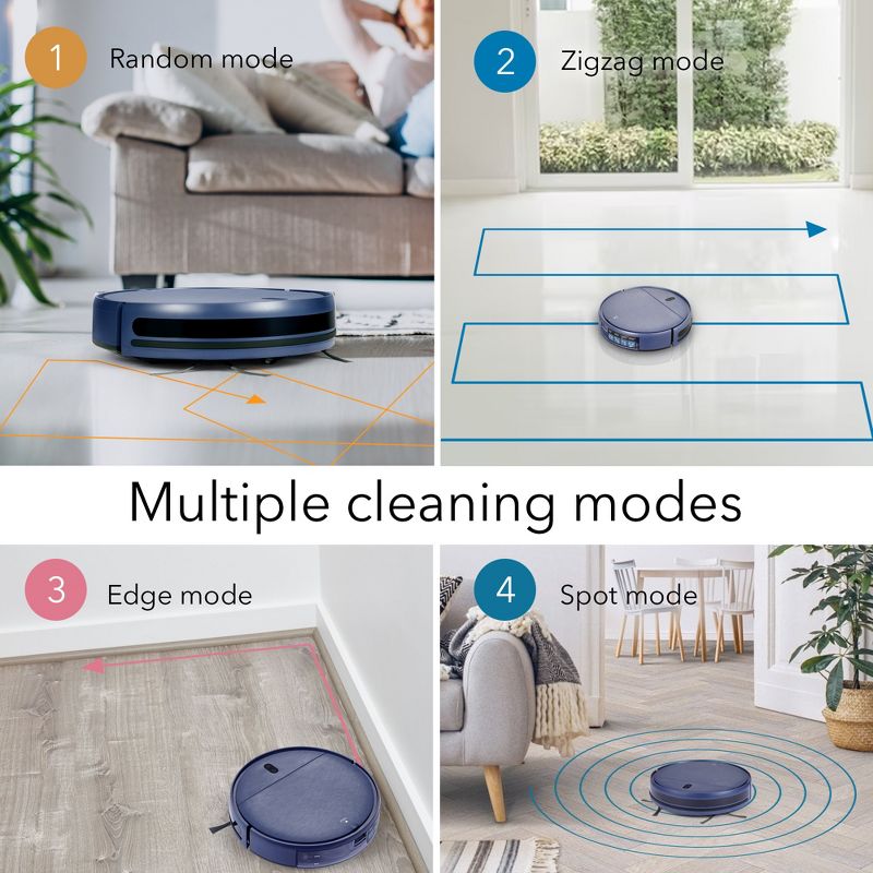 HOM Smart Robot Vacuum Cleaner & Mop - WiFi & App Control, Multiple Cleaning Modes, Self-Charging (Blue), 4 of 11