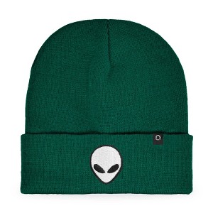 Dalix Alien Embroidered Beanie Hat Knit Cap Cold Weather Mens - 1 of 4