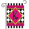 Briarwood Lane Everyday Garden Flag 12x18 For Outdoor Neon Checkerboard Monogram - K Garden Flag Flags For Outside - 2 of 4