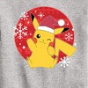 Boys' - Pokémon - Pikachu Santa Hat Graphic Long Sleeve Fleece Sweatshirt - 2 of 4