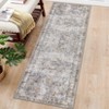 Indoor Soft Vintage Flower Area Rugs for Living Room Bedroom Washable Low Pile Non Slip Carpet Retro Distressed Rug Room Decor - 2 of 4