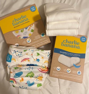 Pack of 3 Reusable Cloth Diapers with Fleece