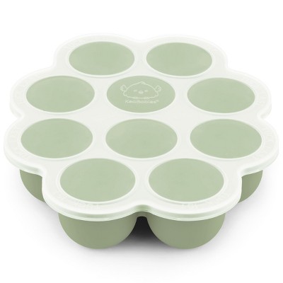 Prep Silicone Baby Food Freezer Tray with Clip-on Lid, 2oz x 10 Silicone Freezer Molds, BPA-Free Baby Food Storage