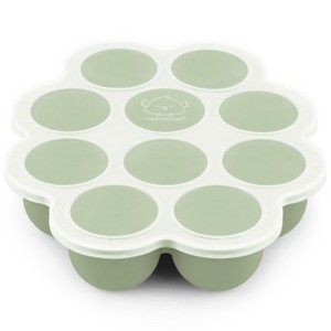 Prep Silicone Baby Food Freezer Tray with Clip-on Lid, 2oz x 10 Silicone Freezer Molds, BPA-Free Baby Food Storage - 1 of 4