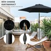 TiramisuBest 7.5ft×7.5ft Aluminum Pole Outdoor Patio Market Table Umbrella with Crank & Push Button Tilt - Black - 4 of 4