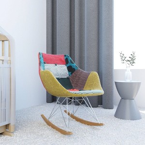 LeisureMod Willow Modern Nursery Rocking Chair - Plush Comfort, Stylish Design, Perfect for Nurseries - 1 of 4