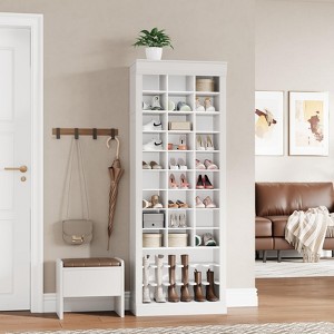 Shoe Storage Cabinet, Freestanding Coat Rack and Shoe Storage - 1 of 4