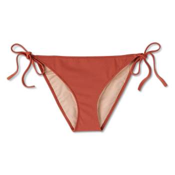 Women's Side-Tie Hipster Bikini Bottom - Shade & Shore™ Rust S