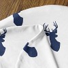 Sweet Jojo Designs Boy Baby Cocoon and Beanie Hat Swaddle Wrap Woodland Deer Blue and White 2pc - 4 of 4