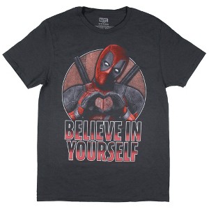 Marvel Men's Deadpool Believe In Yourself Adult Short Sleeve T-Shirt - 1 of 4
