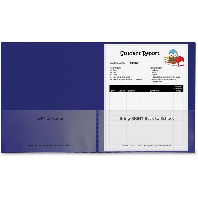 C-Line Classroom Connector Folders 9"x11-3/4" 25/BX Blue 32005