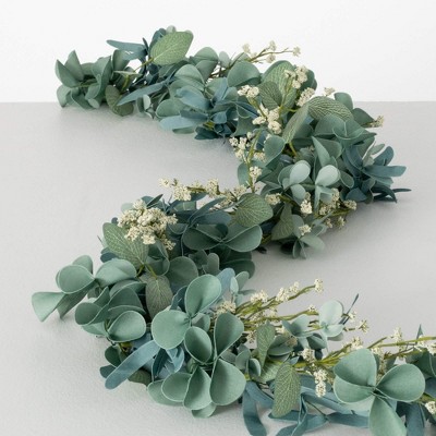 Sullivans Artificial 72" Eucalyptus Foliage Garland, Blue-Green