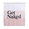Shiraleah Pink Stripe Get Naked" Shower Curtain - 2 of 4