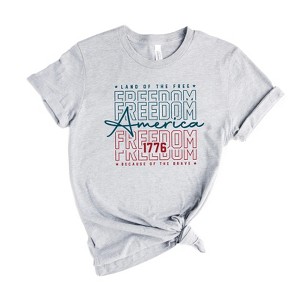 Simply Sage Market Women's Freedom Stacked Short Sleeve Graphic Tee - 1 of 2