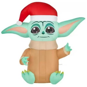 Star Wars 3.5-FT Sitting Grogu with Santa Hat Christmas Inflatable - 1 of 3