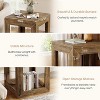 Tribesigns  2-Tier Storage Shelf Square End Table, Farmhouse Side Table, 22" Tall Nightstand for Bedroom, Office, Easy Assembly - 3 of 4