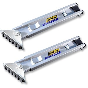LeveLok LL-STB-1AL Ladder Levelers Permanent Mount Style Aluminum with Stainless Steel Locking System - 2 Levelers - 1 of 2