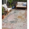 HomeRoots 5' X 8' Pink Charcoal And Copper Abstract Washable Indoor Outdoor Area Rug - 2 of 4