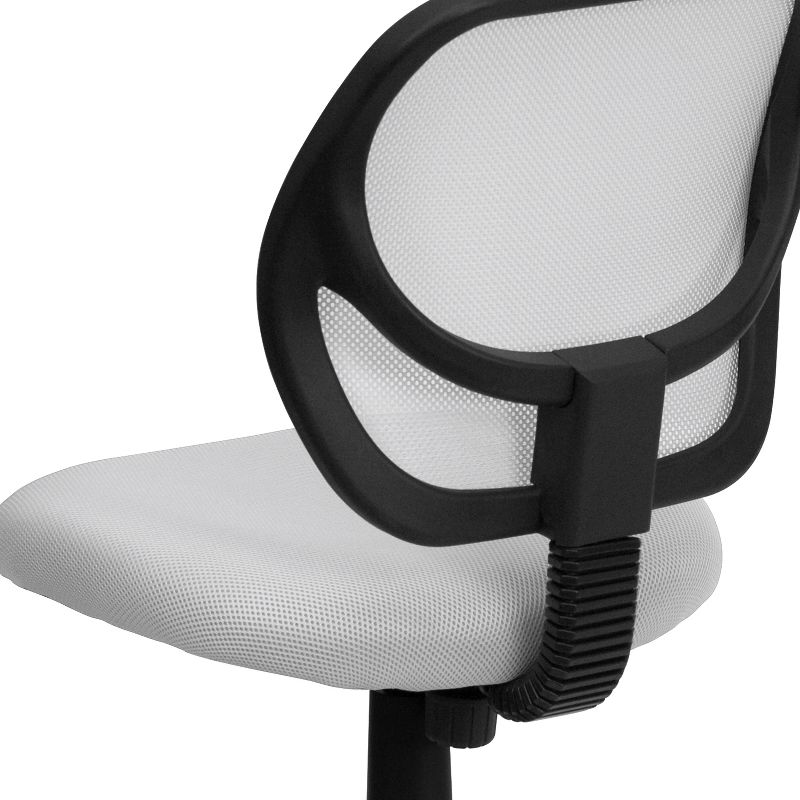 Flash Furniture Low Back White Mesh Swivel Task Office Chair, 5 of 12