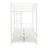 Twin Over Twin Metal Bunk Bed with Trundle, Ladder and Guardrails - 2 of 4