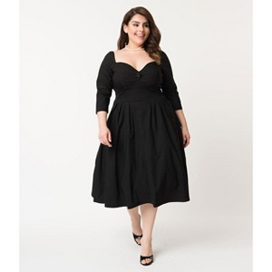 Unique Vintage Women's Plus 1950s Sweetheart Lamar Swing Dress - 1 of 4
