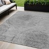 Gray Silver And Charcoal Abstract Washable Indoor Outdoor Area Rug - 2 of 4